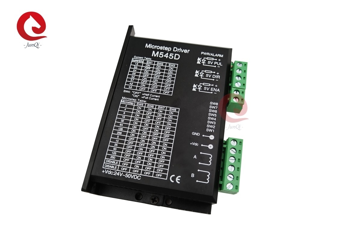 Junqi Nema23/34 Stepper Driver DM545D 4.5A 24~50VDC Para 2 Fases Stepper Motor Controlador Máquina de Gravura CNC